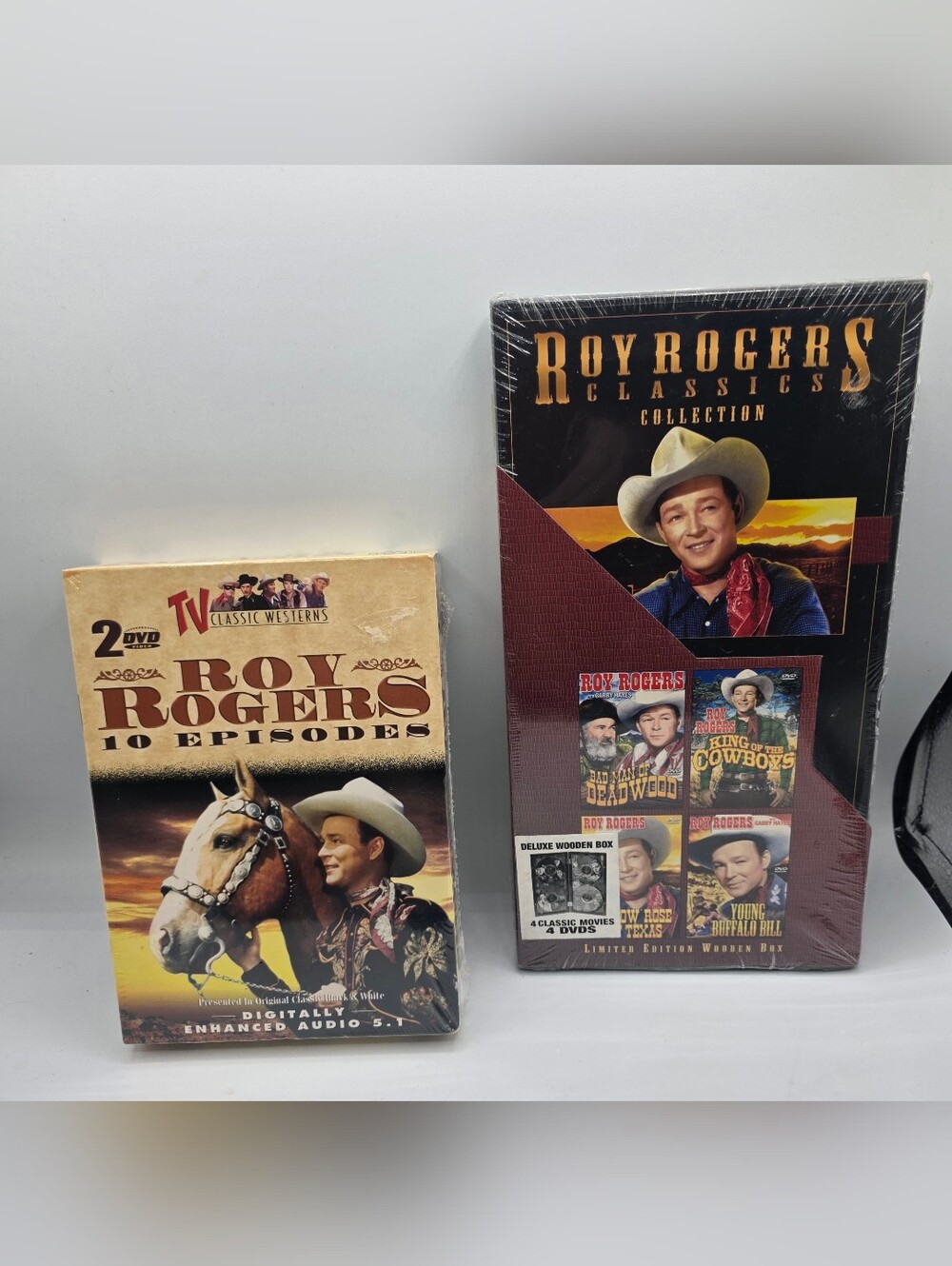 Roy Rogers Classic Western DVD Box Set - Brown & Tan Set Of 2.